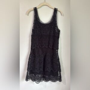 Black tiered lace dress. American Eagle size small.